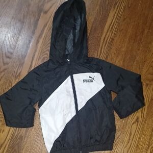 New PUMA Black and White Colorblock Jacket